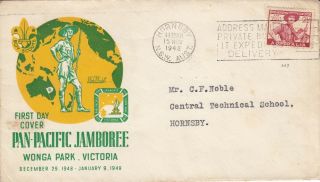 Q3878 Wide World Maker,  15 November 1948 Scouts Jamboree Stamp Fdc
