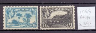 Montserrat 1948.  Stamp.  Yt 106/107.  €38.  00