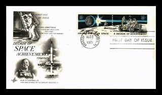 Dr Jim Stamps Us Decade Of Space Achievements Fdc Art Craft Combo Cover