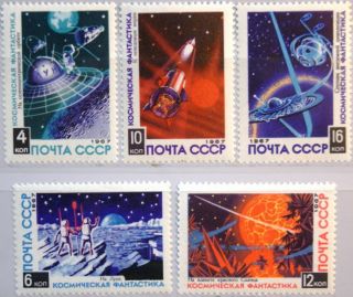 Russia Sowjetunion 1967 3403 - 07 3382 - 86 Science Fiction Space Raumfahrt Mnh