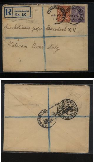 Great Britain Registered Cover To Pope Benedict,  Vatican City Ms1130