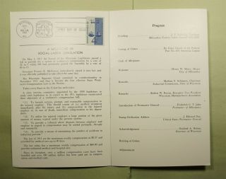 Dr Who 1961 Fdc Womens Compensation Law Program Ceremony Folder Le71242