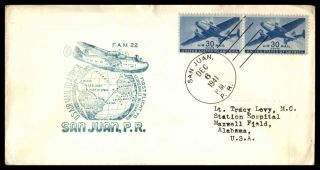 Mayfairstamps Us Flight 1941 San Juan Pr Us Air Mail To Africa Cover Wwb_78761