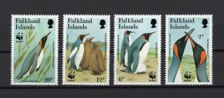 Wwf Falkland Island Wild Animals Penguin Set Mnh Block Of 4