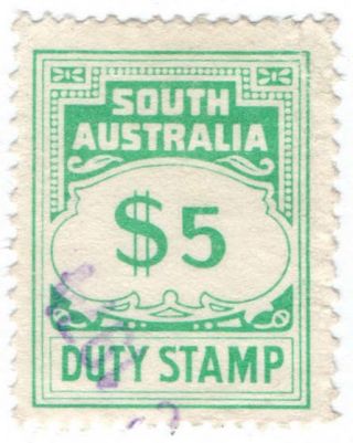 (i.  B) Australia - South Australia Revenue : Stamp Duty $5