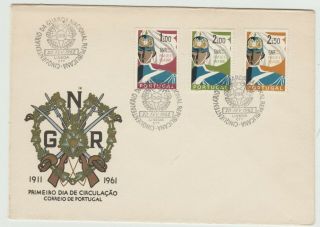 Portugal 1961 Fdc 50th Anniv.  National Republic Guard