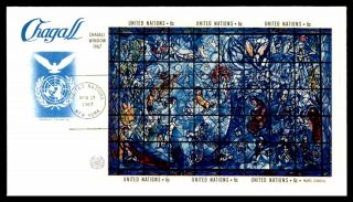 Mayfairstamps United Nations 1967 Chagall Window Stained Glass Souvenir Sheet Ar