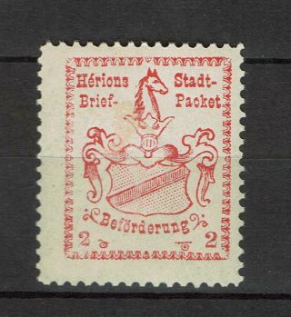 Germany Private Issued Municipal Courier Local Privatpost Stamp Mülhausen 2