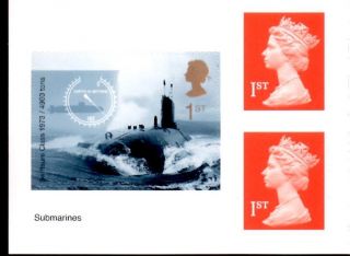 Gb 2001 Sg 2207 From Pm2 Submarine Self Adhesive Stamp Booklet