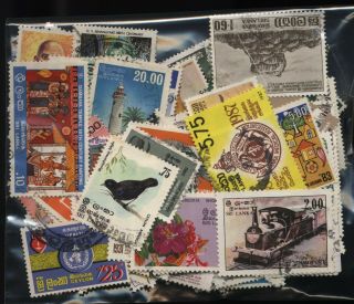 Sri Lanka Bag 120 Stamps