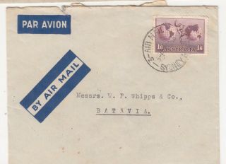Australia,  1935 Airmail Cover,  Air 1s.  6,  Sydney To Netherlands East Indies