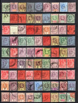 Malaya Singapore Straits Settlements 1902 - 1906 Kevii Selection Of Stamps