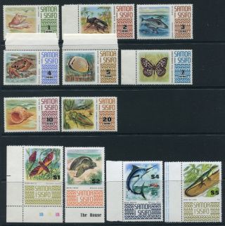 Weeda Samoa I Sisifo 369/378c Mnh 1972 - 75 Types Of Sea Life Issues Cv $26.  15