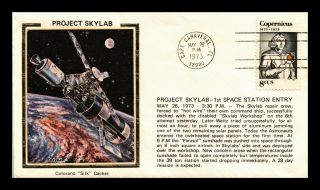 Dr Jim Stamps Us Space Station Entry Project Skylab Colorano Silk Event Cover
