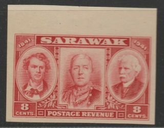 Malaysia Sarawak 1946 Centenary 8c Imperforated Proof Mh