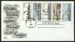 2409a 25c Steamboats,  Art Craft Fdc Any 4=free