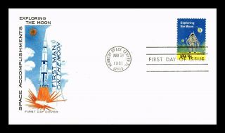 Dr Jim Stamps Us Space Accomplishments Exploring The Moon Fdc Farnum Cover