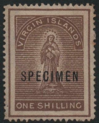 Br.  Virgin Islands: 1889 Sg 40s 1/ - Sepia No Gum With Spec Ovpt (26106)