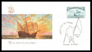 Mayfairstamps Us Fdc 1992 Flag Ship Of Columbus Fleetwood First Day Cover Wwb_69