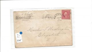 1910 Amherst Wi Cover To Elizabeth Nj
