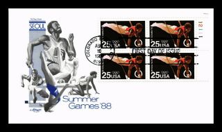 Dr Jim Stamps Us Summer Olympic Games Mens Gymnastics Fdc Cover Plate Block