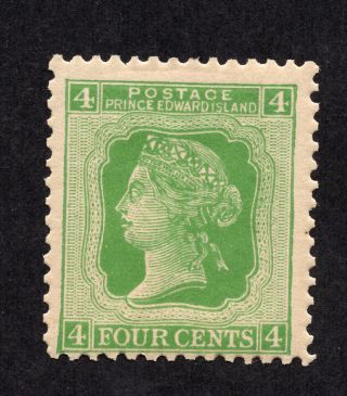Prince Edward Island 14 4 Cent Green Queen Victoria Cents Issue Mlh