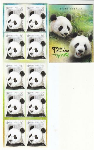 Singapore 2012 Giant Panda Booklet Of 10 Stamps In Mnh