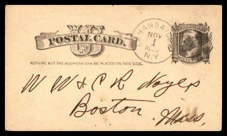 Mayfairstamps Us 1800s Canandaigua To Boston York Card Wwb_62203
