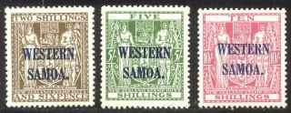 Samoa 175 - 77 - 1935 2sh - 10sh Arms ($92)