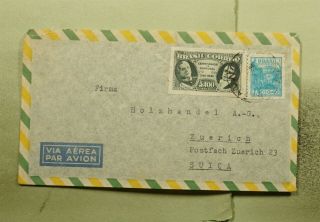Dr Who Brazil Sao Paulo Airmail To Switzerland Imperf E53634