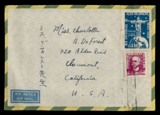 Dr Who 1959 Brazil Sao Paulo Airmail To Usa E53376