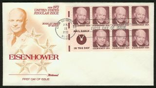 1395d 8c Eisenhower - Mail Early,  Fleetwood Fdc Any 4=free