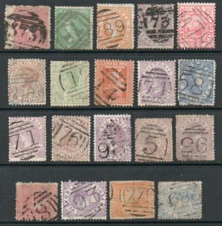 Australia Victoria Stamps Collected For Numeral Cancels