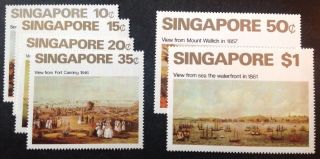 Singapore 1971 Art Set Of 6 Stamps Mnh