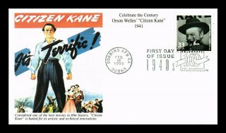 Dr Jim Stamps Us Citizen Kane Orson Welles Celebrate The Century Fdc Cover