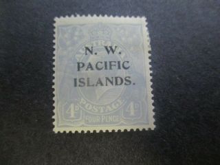 N.  W Pacific Island Stamps: 4d Blue Kgv (g334)