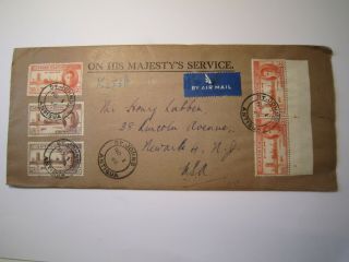 Leeward Islands Registered Air Mail Cover To Us 1946 St Johns Antigua