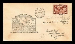 Dr Jim Stamps Ile A La Crosse Buffalo Narrows Airmail First Flight Canada Cover