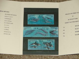 (r739) Kiribati 1994 Whales And Their Young Presentation Pack Mnh