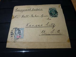 1902 Uk Great Britain Stamp Cover London To Kansas City Usa