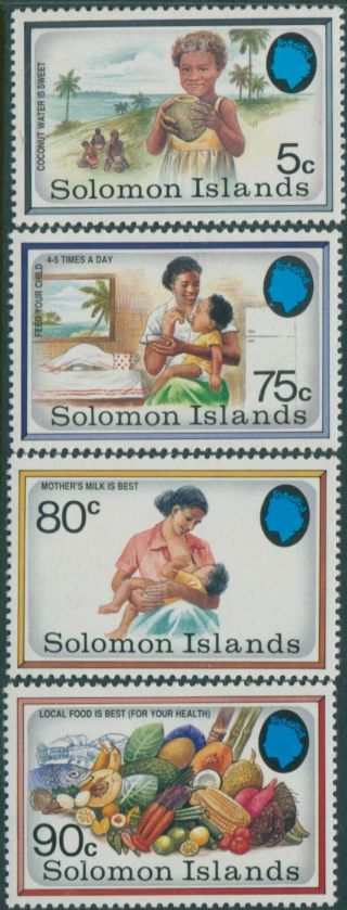 Solomon Islands 1991 Sg694 - 697 Health Promotion Set Mnh