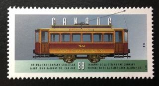 Canada 1527e Mnh,  Historic Land Vehicles " 2 " Ottawa Streetcar Stamp 1994