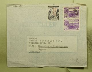 Dr Who Peru Pair 406 Lima Airmail To Germany Ovpt 462 E52617