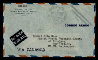 DR WHO CHILE SANTIAGO US EMBASSY PANAGRA AIRMAIL TO USA DIPLOMATIC MAIL e52216 2