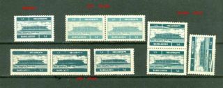 Bangladesh T2 Zia Airport Printing Variety Group Of 8 Mnh Stamp Lot 7072