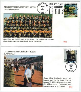 Celebrate Century Set Of 2 Bowl,  Green Bay Packers Football Team Lombardi