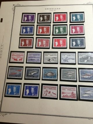 Greenland Mnh Complete Sets On Album Page Scott Numbers 112//141