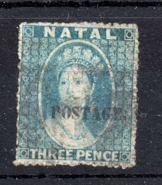 Natal 1869 3d Blue Postage Overprint With Dot Ws6239