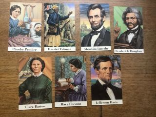 7 Usa Postal Stationery Civil War Characters Postcards 1994 4861