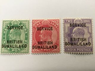 Old Stamps British Somaliland X 3